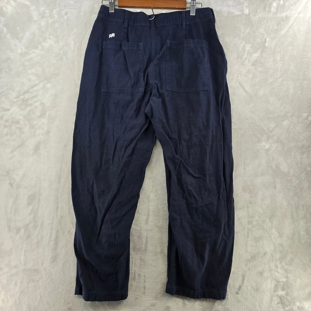 Porter‎ James Sports Fatigue Pants Mens Medium Navy Blue Drawstring Trousers